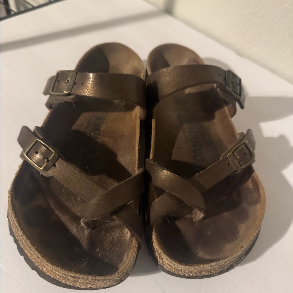 Birkenstock Brown Metallic Women's Sandals